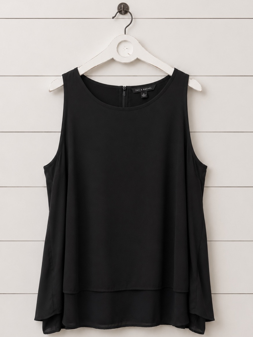 Zac & Rachel Black Layered Sleeveless Camisole